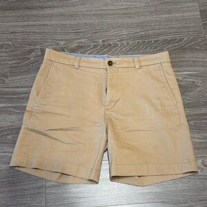 Brooks Brothers Light Tan Flat Front Shorts Size 33